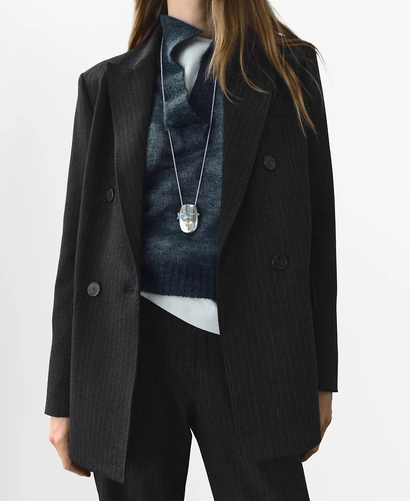 Mango Women's Pinstripe Suit Jacket