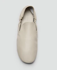 Mango Women's Leather Gathered Shoes