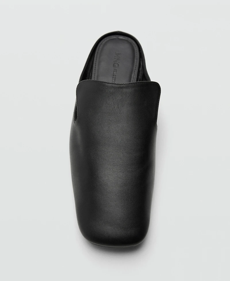 Mango Women's Leather Square-Toe Shoes