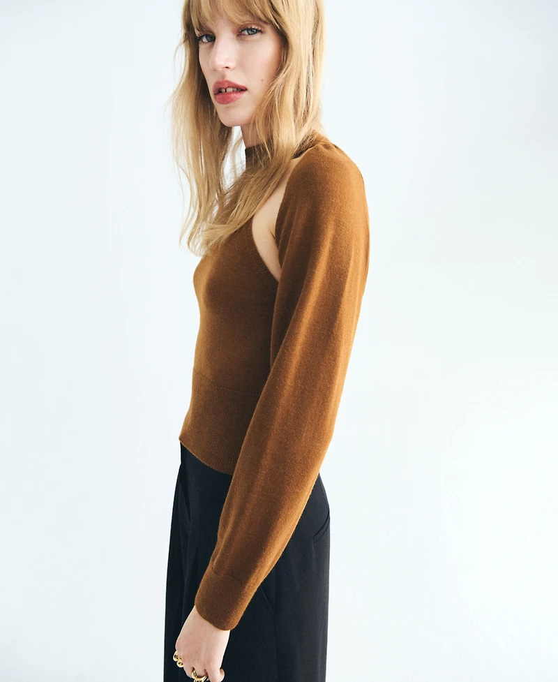 Mango Women's Cardigan-Style Detailing Sweater