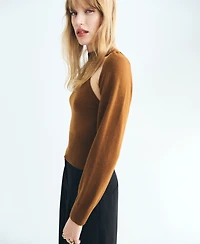 Mango Women's Cardigan-Style Detailing Sweater