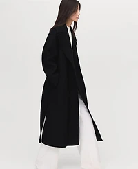 Mango Women's Belted Woolen Coat