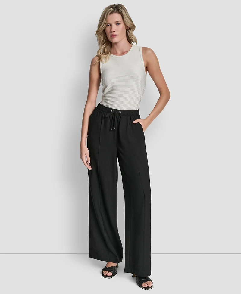 Dkny Women's Seam Crinkle Pull-On Pants