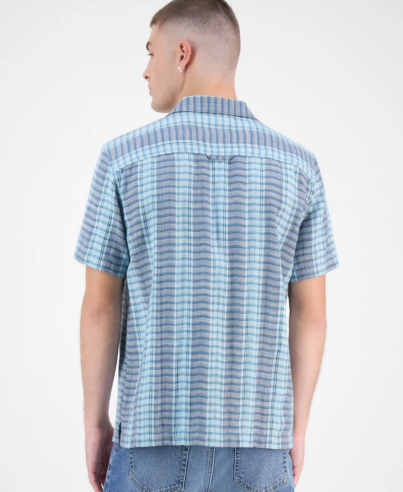 Sun + Stone Men's Short-Sleeve Cotton Driver Shirt, Macy's Exclusive
