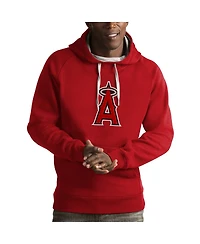 Antigua Men's Red Los Angeles Angels Victory Pullover Hoodie