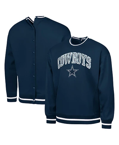 G-iii Sports by Carl Banks Men's Navy Dallas Cowboys Adaptive Blocker Fleece Pullover Sweatshirt