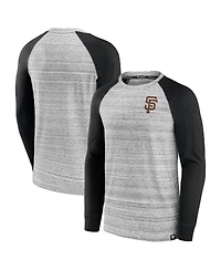Fanatics Men's Gray/Black San Francisco Giants Iconic Streaky Raglan Long Sleeve T-Shirt