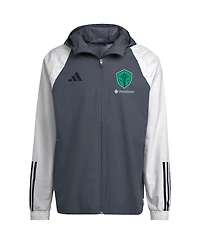 Adidas Men's Gray Seattle Sounders Fc 2024 All-Weather Full-Zip Jacket
