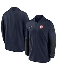 Nike Men's Navy Team Usa Dri-fit Half-Zip Pullover Sweatshirt