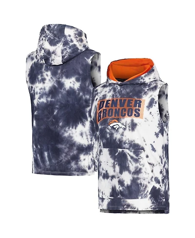 Msx by Michael Strahan Men's Navy Denver Broncos Resistance Sleeveless Pullover Hoodie