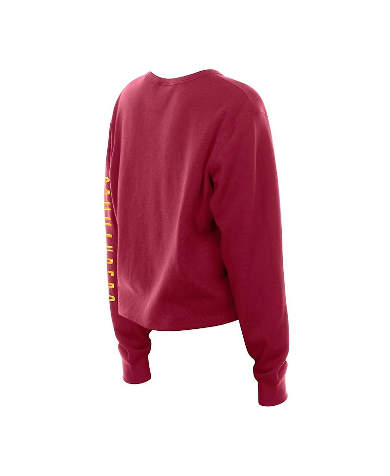 New Era Women's Burgundy Washington Commanders Sport Night Thermal Long Sleeve T-Shirt