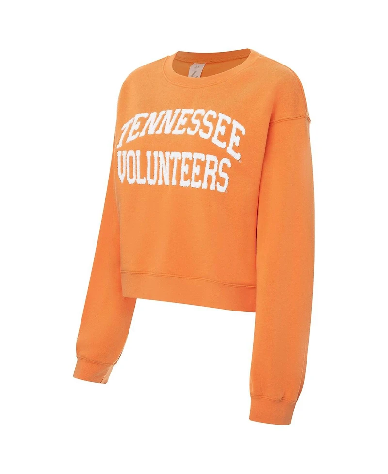 ZooZatz Women's Tennessee Orange Volunteers Chenille Cropped Sweatshirt