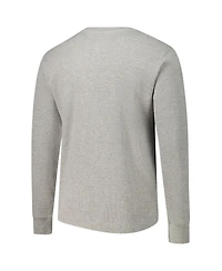 Concepts Sport Men's Gray Fc Cincinnati Region Thermal Knit Henley Long Sleeve Sweatshirt