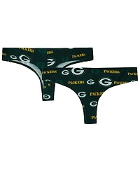 Concepts Sport Women's Green Bay Packers Mosaic All Over Print Thong