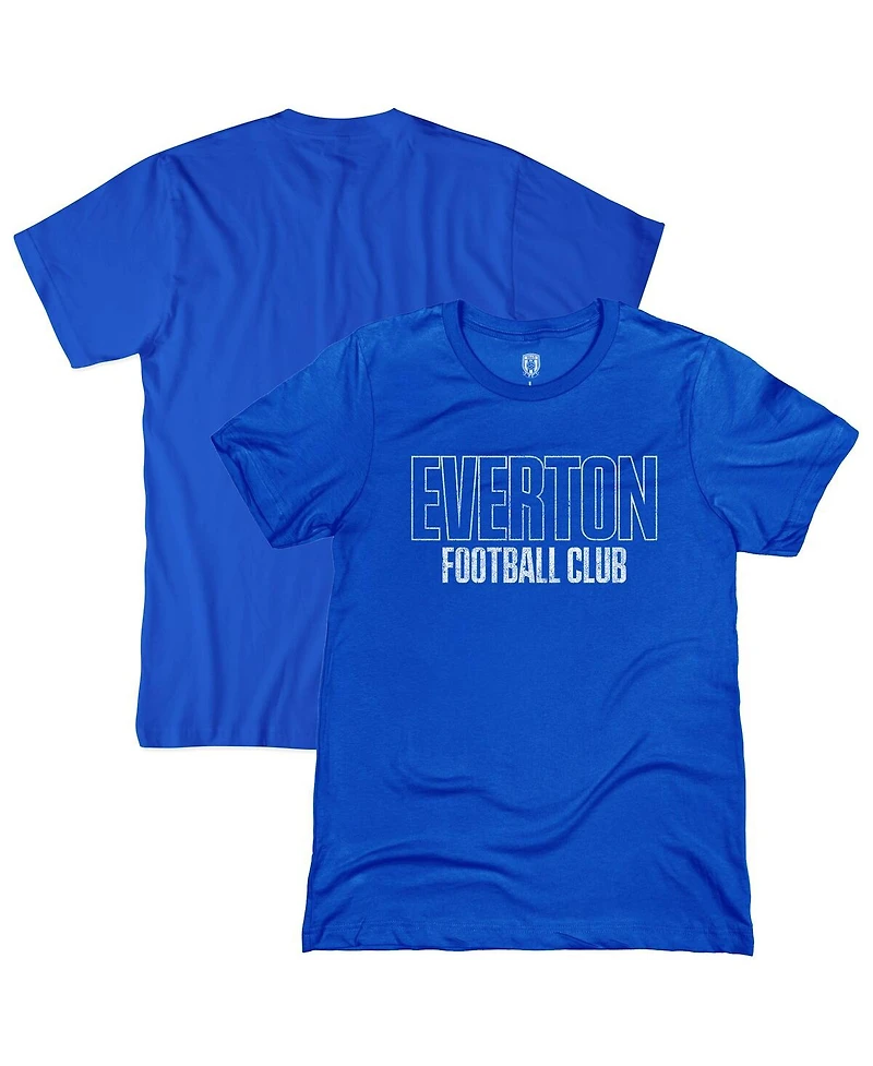 1863FC Men's Blue Everton Tapered Text T-Shirt