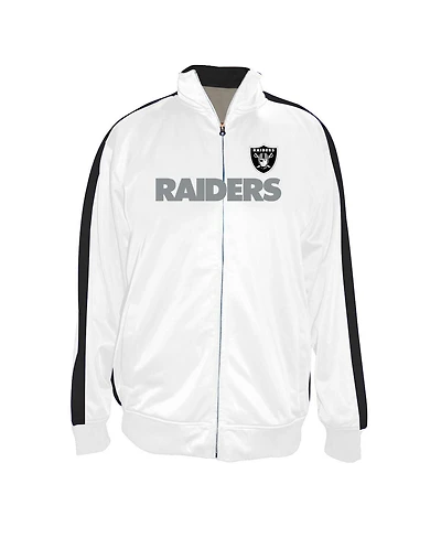 Fanatics Men's White Las Vegas Raiders Big Tall Tricot Full-Zip Track Jacket