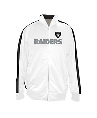 Fanatics Men's White Las Vegas Raiders Big Tall Tricot Full-Zip Track Jacket