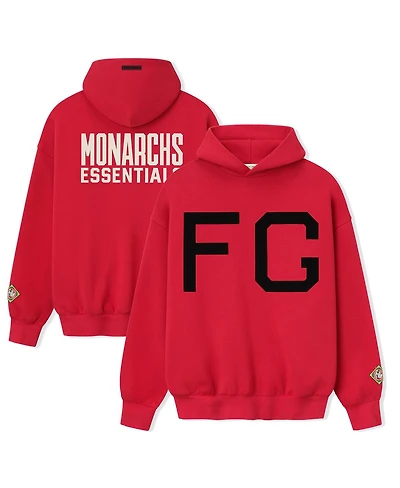 Fear of God Men's Red Kansas City Monarchs Negro Leagues Baseball Museum Fleece Pullover Hoodie
