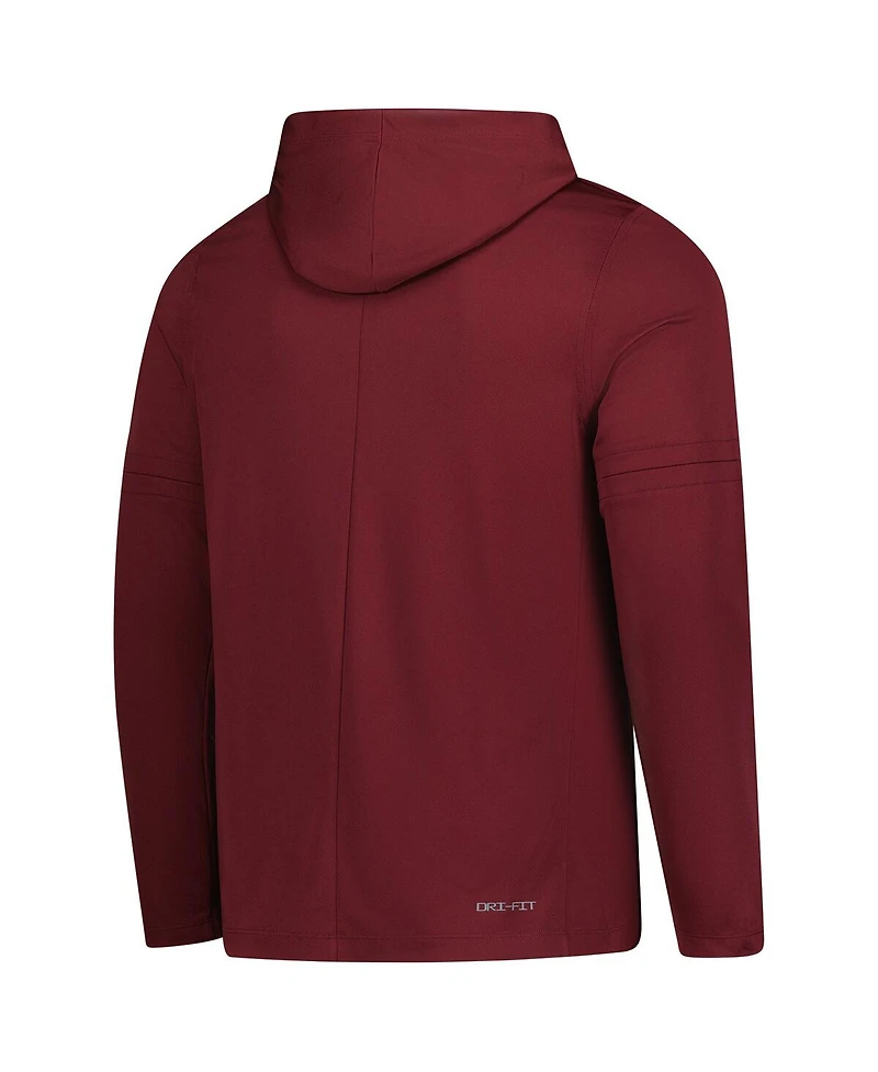 Nike Men's Maroon Minnesota Golden Gophers 2025 Sideline Dri-fit Long Sleeve Hoodie T-Shirt