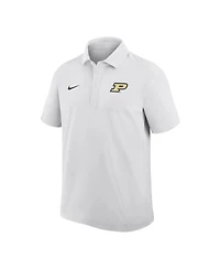 Nike Men's White Purdue Boilermakers Woven Polo Shirt