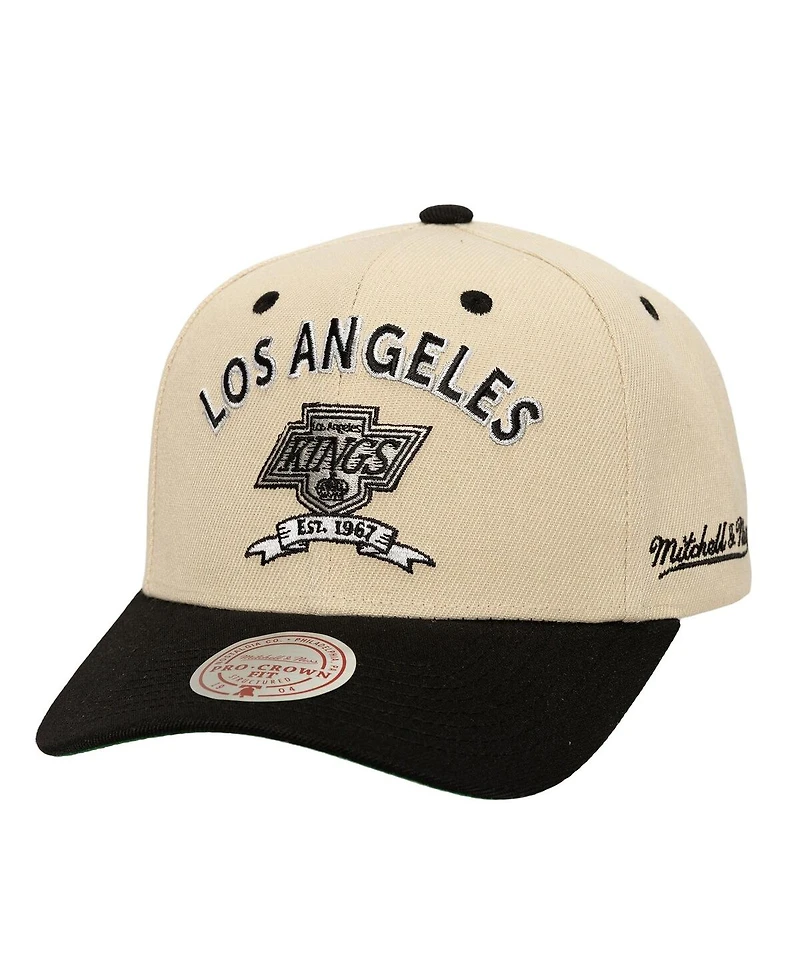 Mitchell & Ness Men's Cream Los Angeles Kings Soul Legacy Defined Two-Tone Pro Crown Adjustable Hat