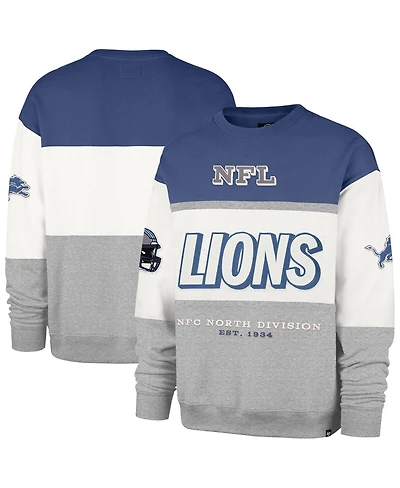 '47 Brand Men's Blue/Gray Detroit Lions Breeze Maximalist Sweatshirt