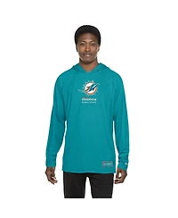 New Era Men's Aqua Miami Dolphins Functional Fandom Hoodie