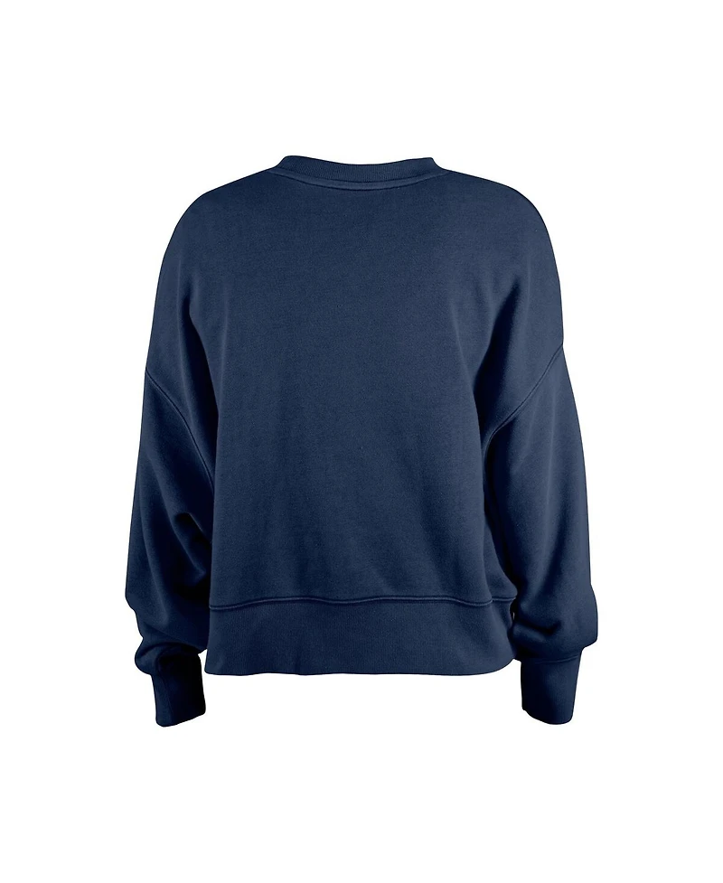 New Era Girls Navy Chicago Bears Flip Sequin Sweatshirt