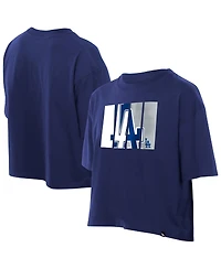 New Era Women's Royal Los Angeles Dodgers Boxy Foil Logo T-Shirt