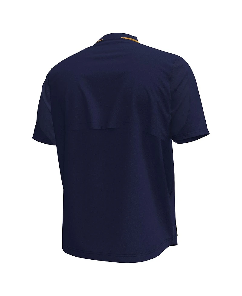 Under Armour Men's Navy Notre Dame Fighting Irish Motivate Quarter-Zip Performance Sweatshirt
