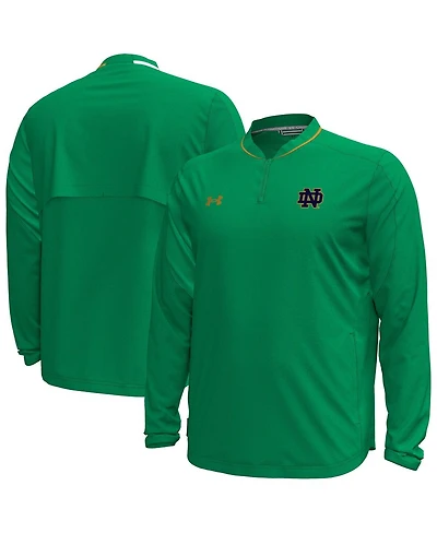 Under Armour Men's Green Notre Dame Fighting Irish Motivate Long Sleeve Quarter-Zip Jacket