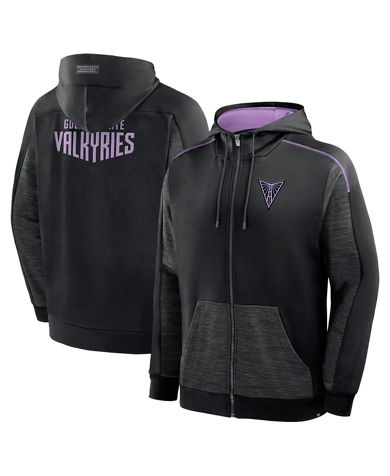 Fanatics Men's Black Golden State Valkyries Back Door Cut Play Defender Full-Zip Hoodie