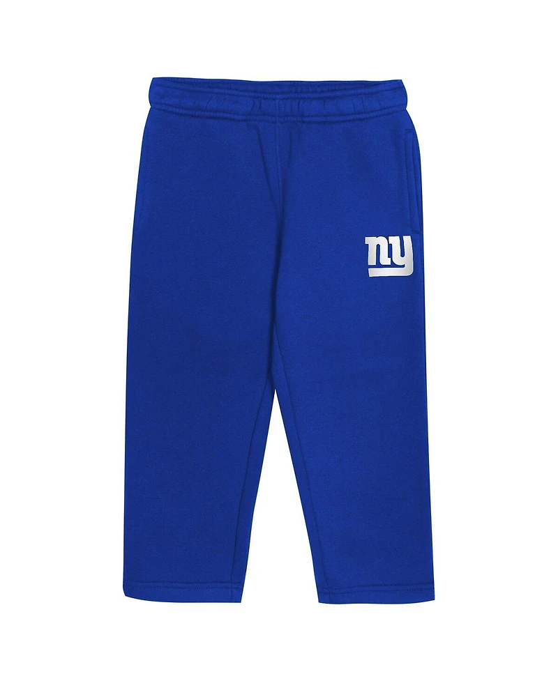 Outerstuff Toddler 2-Piece Royal New York Giants Lineman Fleece Hoodie and Pants Set