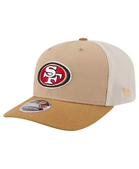New Era Men's Light Beige San Francisco 49ers Two-Tone Trucker 9SEVENTY Adjustable Hat