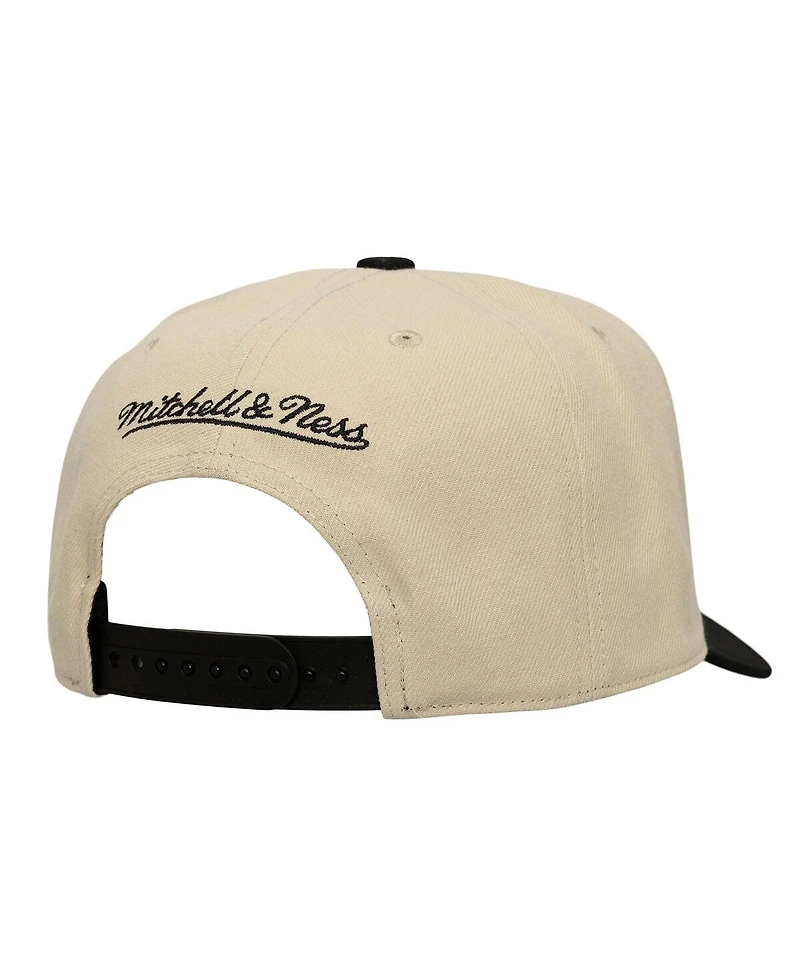 Mitchell & Ness Men's Cream/Black Columbus Crew Upside Down Pro Pinch Snapback Hat