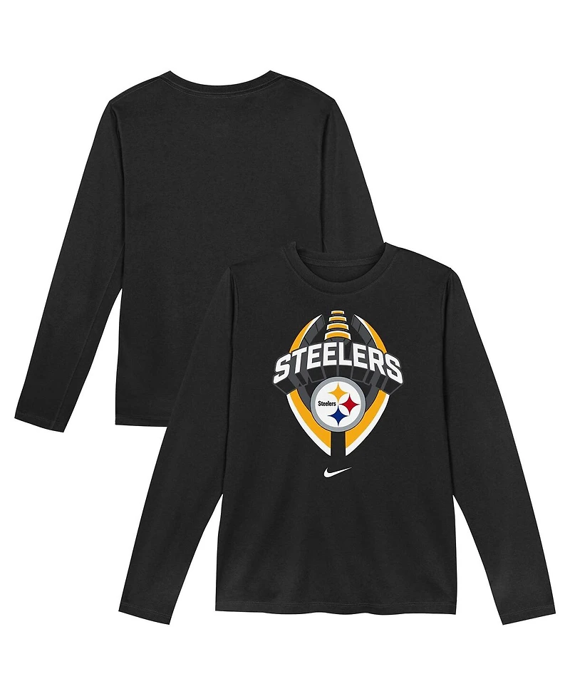 Nike Toddler Black Pittsburgh Steelers Primetime Legend Icon Long Sleeve Performance T-Shirt