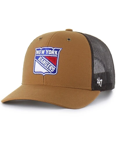 Carhartt x '47 Brand Men's Brown New York Rangers Trucker Adjustable Hat