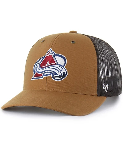 Carhartt x '47 Brand Men's Brown Colorado Avalanche Trucker Adjustable Hat