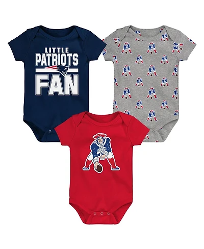 Outerstuff Newborn 3-Piece New England Patriots Little Tike Bodysuit Set