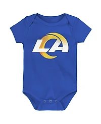 Outerstuff Newborn 3-Piece Los Angeles Rams Little Tike Bodysuit Set