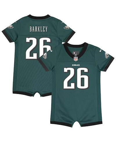 Nike Baby Boys and Girls Saquon Barkley Midnight Green Philadelphia Eagles Game Romper Jersey