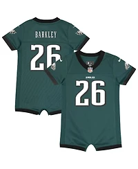 Nike Baby Boys and Girls Saquon Barkley Midnight Green Philadelphia Eagles Game Romper Jersey