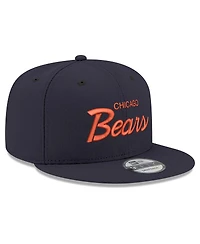 New Era Men's Navy Chicago Bears Script 9FIFTY Snapback Hat