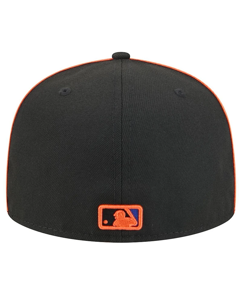New Era Men's Black York Mets Soutache 59FIFTY Fitted Hat