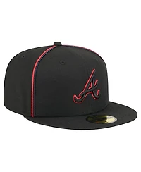 New Era Men's Black Atlanta Braves Soutache 59FIFTY Fitted Hat