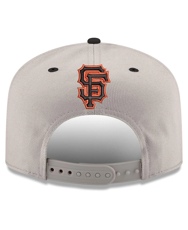 New Era Men's Cream/Black San Francisco Giants Upside Down City Name A-Frame 9FIFTY Snapback Hat