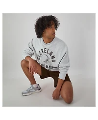 Champion Men's Heather Gray Cleveland Browns Reverse Weave Fleece Pullover Sweatshirt