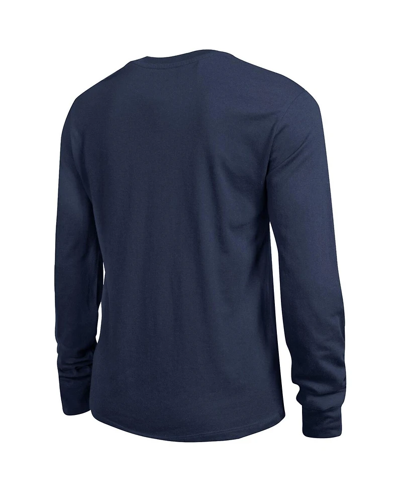 Champion Women's Navy West Virginia Mountaineers Arch Over Logo Long Sleeve T-Shirt