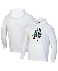 Under Armour Men's White Notre Dame Fighting Irish Leprechaun Rival Fleece Hoodie