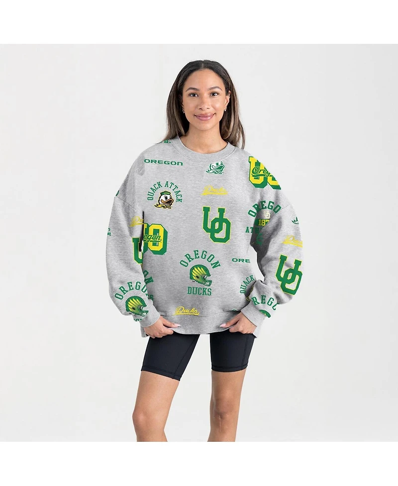 Gameday Couture Women's Gray Oregon Ducks Always on Repeat Fleece Sweatshirt